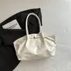 Bolsa de ombro casual estilo coreano, alta qualidade, moderna, grande capacidade, plissada, retrô, novidade 2026, adequada para trabalho e deslocamento