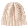 Nuevo Gorro de Punto Trenzado de Cachemira Otoño Invierno Cálido Anti-frío Unisex Casual Turbante Gorro Exterior Frío