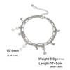 Pulsera de Acero de Titanio de Corte Caliente Transfronteriza Hexágono Brillante Colgante Mancuerna Pulsera Sencilla de Acero Inoxidable de Moda