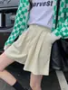 Shorts Feminino Casual Plus Size 2026 Primavera/Outono Cintura Alta de Veludo Finos Perna Larga Linha A Perna Reta Petite Bootcut