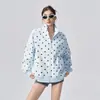 Chaqueta de lunares americana para hombre y mujer 2026 Nuevo Otoño/Invierno Estilo coreano Rayas Holgada Manga larga Chaqueta Marca de moda Ropa de abrigo