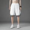 Shorts esportivos masculinos de verão, finos, grandes, soltos, de secagem rápida, de comprimento médio, de seda gelada, shorts casuais, calças de basquete
