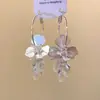 Brincos de Franja Longa Cascata Cusfoot Pino de Prata Flor de Diamante Moda Personalidade Design Exagerado Brincos Temperamento