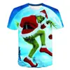 Moletom com Capuz para Cosplay com Estampa Digital 3D de Manga Curta, Mesmo Estilo do Grinch