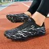 Zapatillas de atletismo para sprint para hombres y mujeres, zapatillas de entrenamiento para examen físico, zapatillas con clavos para salto de longitud de estudiante, zapatillas deportivas de competición de malla con 8 clavos