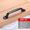 Manija para puerta de gabinete negro mate simple manija para cajón de gabinete estilo europeo y americano manija pequeña de aluminio espacial de un solo agujero para puerta de gabinete