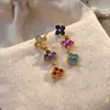 Brincos de Letra com Zircônia e Pérola Agulha de Prata, Elegantes e Versáteis, Brincos Estilo Chanel, Brincos da Moda de Luxo Leve de Alta Qualidade Atacado