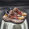 Zapatos de hombre 2026 primavera y otoño nuevos retro modernos de alta gama con bloques de color para estudiantes casuales deportivos que aumentan la altura versátiles zapatos de papá