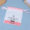 Bolsa con Cordón para Toalla Facial Limpiadora Lista para Usar Bolsa Desechable para Toalla Facial Toalla Suave de Algodón Bolsa de Empaque de Plástico con Logo Impreso