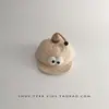 Chapéu de Bebê Desenho Animado Fofo Outono e Inverno Quente à Prova de Vento de Veludo Cotelê com Aba Boné de Beisebol para Meninos e Meninas de Poucos Meses