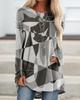 Europeu e americano 2023 outono e inverno elegante feminino de manga comprida saia de gola redonda animal personalizado vestido de manga comprida impresso em 3D