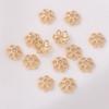 Suporte de flor oco de ouro 14K feito à mão faça você mesmo pulseira espaçador de contas material pulseira de pérola colar flor chapéu acessórios
