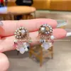 Brincos Curtos de Franja de Cristal Estilo Palácio Retrô 2025 Nova Moda Popular Elegante Brincos de Luxo Brincos