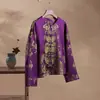 Chaqueta Jacquard Estilo Chino Nuevo de Seda para Mujer Primavera 2026 Nuevo Conjunto Retro Estilo Nacional Cárdigan