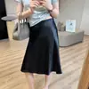 Saia Midi de Acetato de Alta Qualidade com Cauda de Peixe / Simples 2 em 1 com Cintura Reta! Saia Elegante para o Trabalho Verão 2026 Nova H050815