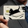 Traje de Dólar Estadounidense Gato Negro Transfronterizo Tarjeta de Crédito Adhesivo Personalizado 2x 3.4 "Simple/traje Opcional