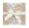 Comércio exterior laser oco cartão de felicitações cartão de convite de negócios pó glitter papel rosa carta convite de casamento Zhejiang atacado