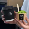 Celebridade da Internet Copo de Sorvete Descartável Tigela de Papel para Sorvete Gelato Caixa de Embalagem para Sorvete e Iogurte Papel Kraft Impressão