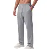 2026 Comercio Exterior Hombres Europeos y Americanos Otoño e Invierno Color Sólido Tejido Waffle Pierna Recta Pantalones de Chándal Textura Jacquard Cordón Casual Pantalones Hombres