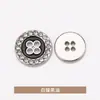 Anillo de Goteo de Aceite Diamante Camisa de Cuatro Ojos Metal Abrigo Estilo Chanel Suéter Tejido Botón Sensación de Alta Gama