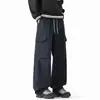 Pantalones largos holgados de estilo americano para hombre, modernos, versátiles, con tacto de algodón, pierna ancha, caídos, nuevos para primavera/otoño 2026, pantalones deportivos, pantalones de pierna recta