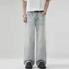 Ropa para Hombre Maple House / Nueva Colección Primavera: Jeans Rectos Lavados y Desgastados Estilo Retro Americano, Pantalones Largos Anchos Unisex
