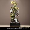 Fábrica de artesanato de resina crescente decorações atacado sala de estar hotel varanda bambu ornamentos criativo panda