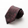Fábrica en stock al por mayor estilo coreano grano oscuro vino tinto azul 8CM ropa formal serie noche oscura corbata para hombre negocios Boda