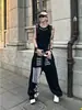 Pantalones Deportivos con Estampado de Partitura Musical para Hombres y Mujeres, Ropa Urbana Holgada Estilo Americano, Estilo Asiático Ligero, Pantalones Casuales Holgados de Pierna Ancha