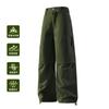 Pantalones cargo versátiles para hombre estilo pareja elegantes de primavera y otoño 2025 con cintura elástica, pantalones rectos delgados capri