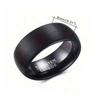 Anillo Liso de Acero de Titanio Más Vendido Transfronterizo de Amazon Anillo Esmerilado Moda Retro Negro Mate Cepillado Anillo para Hombre