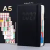 Agenda Diaria Transfronteriza 2027 en Inglés con Líneas Verticales, Horario Diario de 365 Días, Calendario Anual, Cuaderno Personalizado en Español