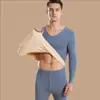 Conjunto de Roupa Íntima Térmica Sem Costura com Forro de Lã para Homens e Mulheres em Vermelho para o Ano de Nascimento, Conjunto de Roupa Íntima Térmica para Casal Lado Ab Derong