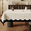 Mantel estilo francés, no lavable, impermeable y a prueba de aceite, nuevo modelo 2025, lujo ligero con un toque de alta gama, mantel rectangular de lujo ligero