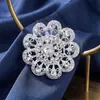 Moderna Broche de Girasol con Pedrería de Lujo Ligero Accesorio de Vestido de Mujer de Gama Alta Broche Versátil Pin para Traje
