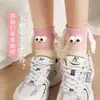 2025 dopamina mujeres se darán la mano calcetines alto valor de color calcetines personalidad femenina magnético darse la mano calcetines rojos amantes cien