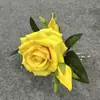 Decoración de Flor Artificial Rosa con Borde Rizado, Adorno de Flor Artificial, Centro de Mesa, Flor Eterna para Sala de Estar, Rosa de Flor Falsa