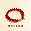 Las cosas buenas vienen en threes: Pulsera de Ágata Roja Cacahuete, Lujo Ligero, Nicho, Exquisita, Sensación de Alta Gama, Nueva Pulsera de Ágata Roja Piedra Ojo de Gato con el Carácter''