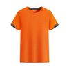 Camiseta Deportiva de Manga Corta con Cuello Redondo, Delgada, Bloques de Color, Secado Rápido, para Niños y Adultos, Ropa para Competición Familiar