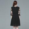 [Sin reembolso ni cambio] Falda plisada de moda adelgazante, estación europea, vestido de gasa de talla grande, corte A