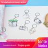 Chaveiro de acrílico personalizado com desenho animado criativo e dupla face, enfeites para mochila escolar, pingente para decoração