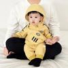 Novas roupas de outono para bebês, macacão estilo ocidental para bebês, mochila pequena fofa, roupas de escalada, roupa de primavera e outono, moda