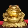 Latón Sapo Dorado de tres patas adornos de cigarra dorada grande, mediano y pequeño artesanías de bronce lingote Sapo Dorado regalo de apertura mayoreo