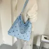Bolsa Tote Grande Capacidade para Mulheres 2026 Nova Verão Sensação de Luxo Ponto de Bolinha Bolsa de Ombro Único Bolsa de Axila Bolsa Transversal para o Dia a Dia