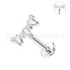 Arete de titanio F136 con clavo de circonio para cartílago G23 aleación de titanio joyería para perforación corporal clavo para labio ventas directas de fábrica accesorios