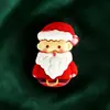 Accesorios para Árbol de Navidad Cabeza de Anciano Muñeco de Nieve Dibujos Animados Pegamento de Crema DIY Pasador Imán para Refrigerador Hebilla de Zapato Accesorios de Resina Adornos
