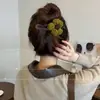 Estilo Nuevo Otoño e Invierno Flor Grande de Lana Marrón Pin de Pico de Pato para la Parte Trasera de la Cabeza, Accesorios para el Cabello Semiatado, Pinza para el Cabello