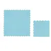 Bestseller transfronterizo: Platos de papel de color sólido con forma especial, servilletas de papel, pancartas desechables, artículos para fiestas de cumpleaños infantiles, encaje azul claro