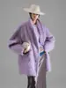 Elegante Casaco de Lã Mohair, Estilo Curto Casual e Versátil com Gola de Terno Estilosa, Novo Modelo de Luxo Outono e Inverno 2025