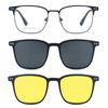 2267 Nuevo Acero Cuero Espejo Ciclismo Deportes Marco Miopía Gafas de Sol para Mujer Hombre Gama Alta Negocios Gafas de Sol Polarizadas